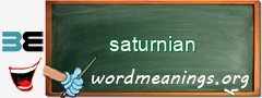 WordMeaning blackboard for saturnian